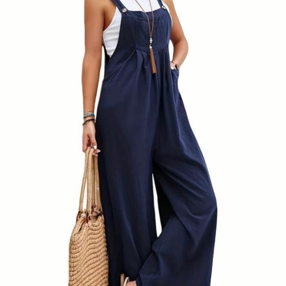 Boho Navy Blue Romper - Picture 1 of 2